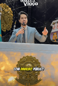 Mayky Vilaça denunciando no plenário o contrato de iluminação do Círio e Natal.